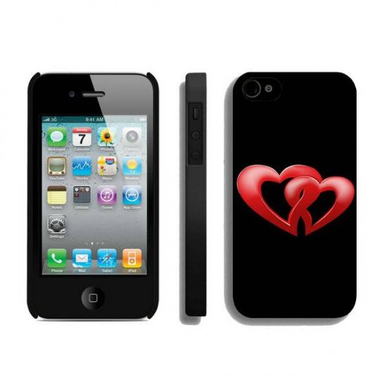 Valentine Hearts iPhone 4 4S Cases BWD | Women - Click Image to Close